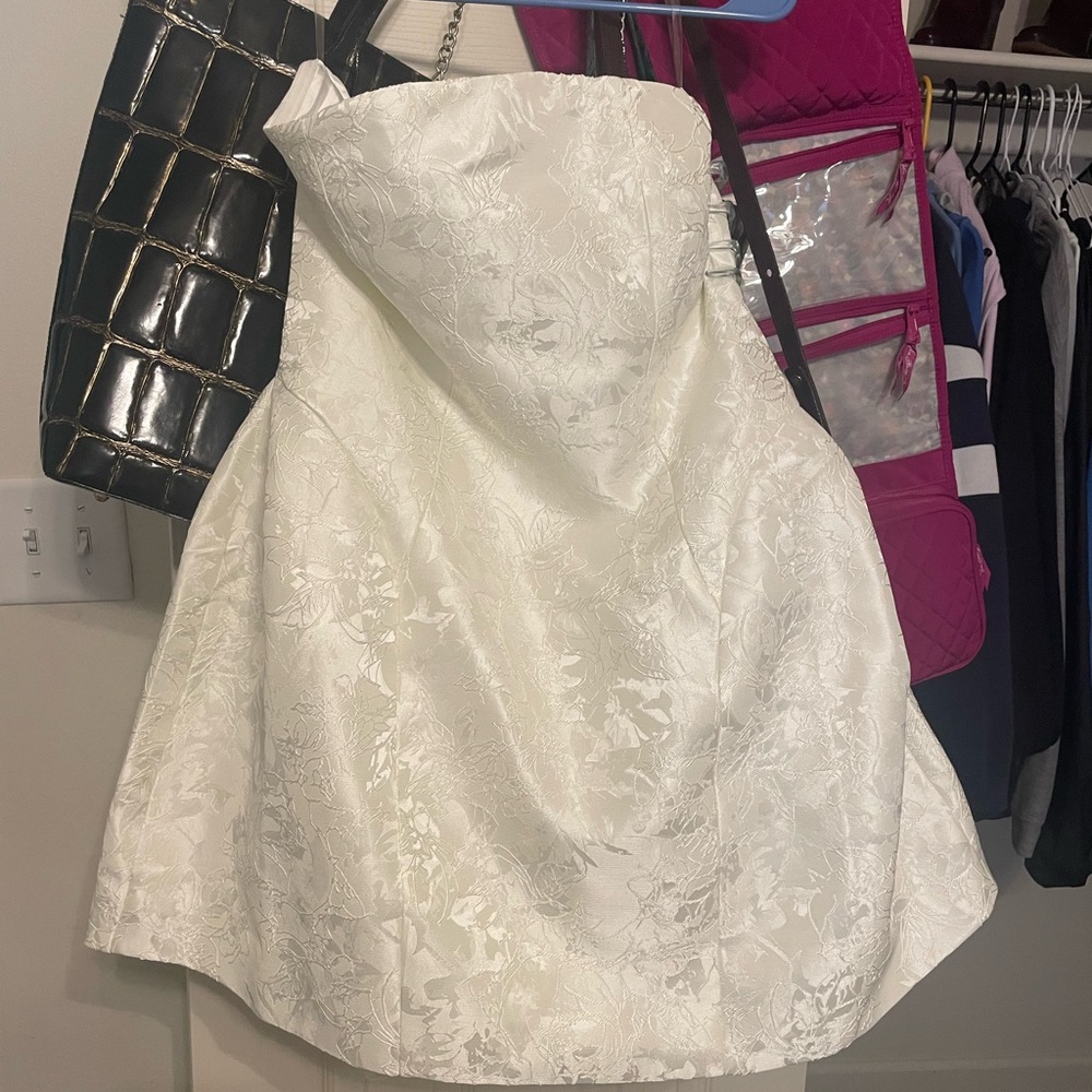 Babyboo White Satin Dress